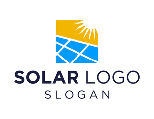 Logo design about Solar Panel on a white background. made using the CorelDraw application.