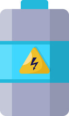 Battery charge indicator. Battery charge from to high. Discharged and charged battery.