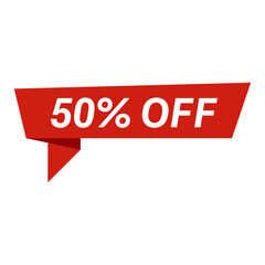 Red Ribbon 50% Off Special tag