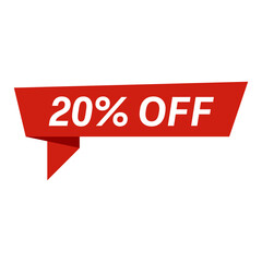 Red Ribbon 20% Off Special tag