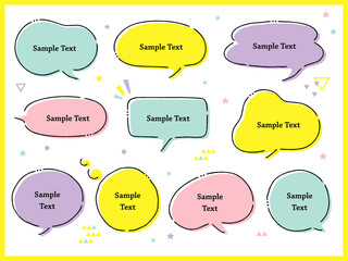 手書き吹き出しセット