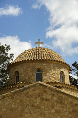 Fototapeta na wymiar 5 April 2023 Limassol Cyprus. Saint Barnabas Catholic Church in Limassol Cyprus