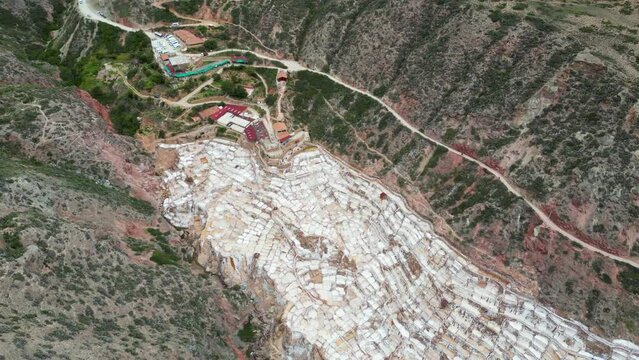 Salt Terraces known as 'Salineras de Maras' in Cusco Region, Peru