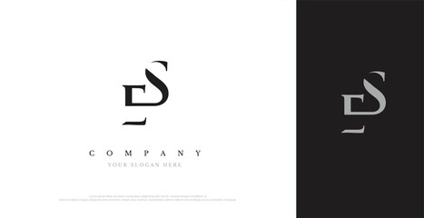 Initial ES Logo Design Vector 