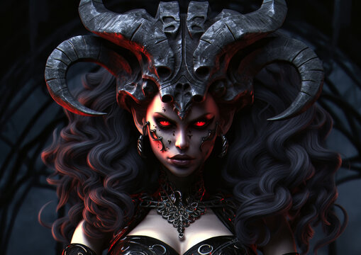demon lady succubus . Generative AI