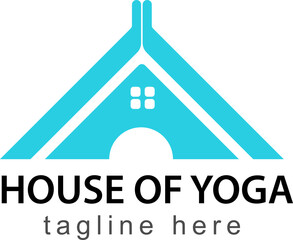 yoga home logo designs vector