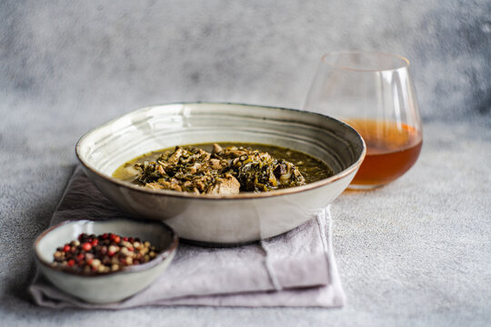 Traditional Georgian dish Chakapuli