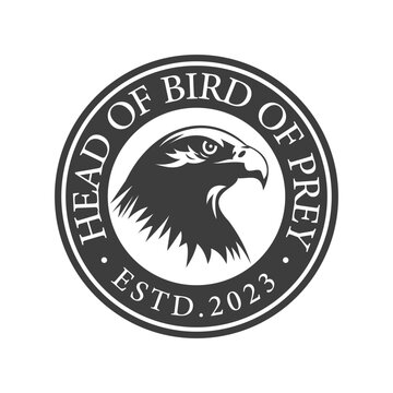 Bird of Prey design inspiration American eagle emblem vintage stamp.