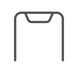 Smartphone protection related icon outline and linear vector.