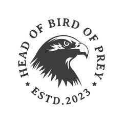 Bird of Prey vintage american eagle emblem vector design illustration