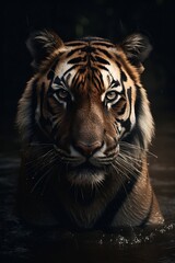 Fototapeta premium Portrait of a tiger, Generative AI