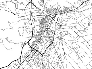Obraz premium Vector road map of the city of Lorca in the Spain on a white background.