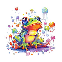 Funny Frogs, Frog Images, Fun Fog Clipart, Frogs as People, AI Generated