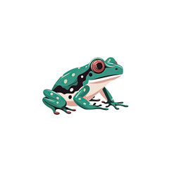 Obraz premium Frog Art Images, Minimalist Frogs, Frog Icon or Logo, Frog Design, AI Generated