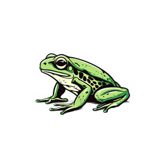 Obraz premium Frog Art Images, Minimalist Frogs, Frog Icon or Logo, Frog Design, AI Generated