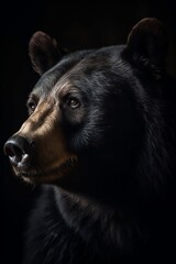 Black bear portrait, Generative AI
