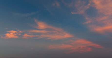 sunset sky with clouds