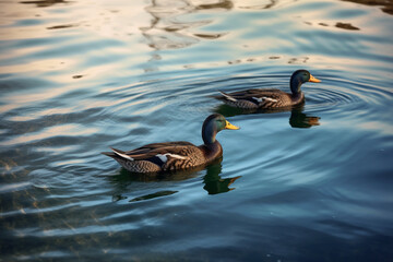 Fototapeta premium A Journey Downstream: Capturing the Essence of Rivers. Generative AI