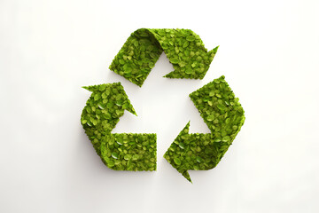 Promoting Sustainability with Green Recycling Symbol - Generative AI