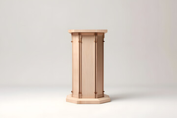 Elegant Wooden Lectern for Public Speaking - Generative AI