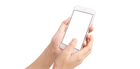 Hand holding new smartphone . Smartphone  png