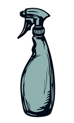 Cleaning spray. Vector drawing icon