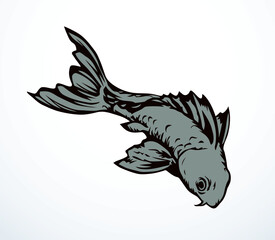 Vector drawing. Fish in the water