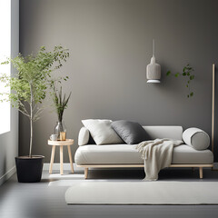 modern living room with sofa