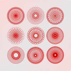 Mandala design Collection set colorful vector