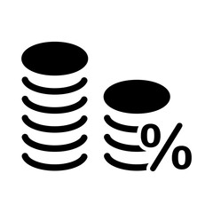 Deposit icon vector. Interest illustration sign. Loan interest symbol. Profit logo.