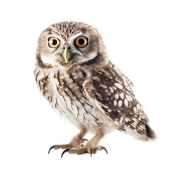 Owl on white background