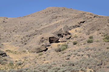 Gran Canaria, landscape of the southern part of the island, hiking route of ascent of Tauro mountain
