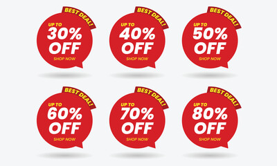 Best deal label sticker promotion collection