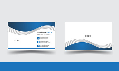 Modern geometric business card vector design
