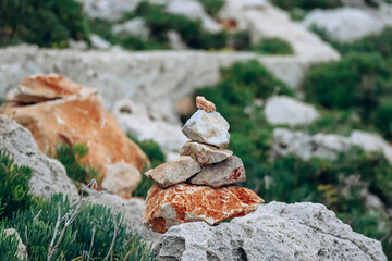 Beautiful rocky coast of the Saint Jean Cap Ferrat peninsula on the French Riviera