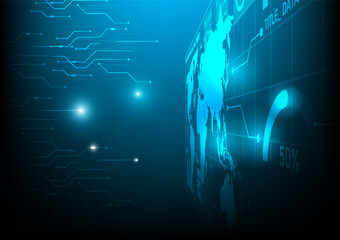 Cloud technology. Integrated digital web concept background. digital service or application with data transmission. Network computing technologies. Hi-tech digital technology concept