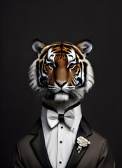 Tiger in tuxedo