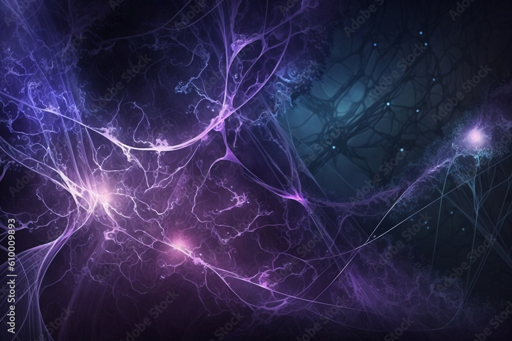 Wall mural fireworks in the sky - abstract background - plexus - illustration - ai genera