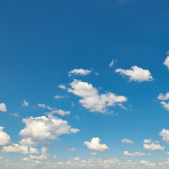 Naklejka na ściany i meble white cloud on beautiful blue sky