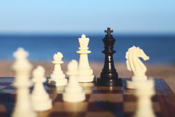 Chess background sea