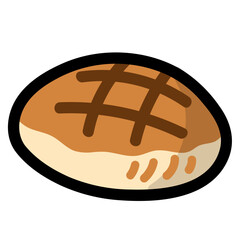 bun filled outline icon style