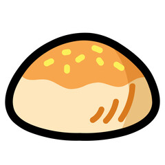 bun filled outline icon style