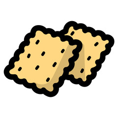 cracker filled outline icon style