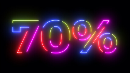 70% colored text. Laser vintage effect. Infinite loopable 4K animation