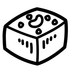 brownie line icon style