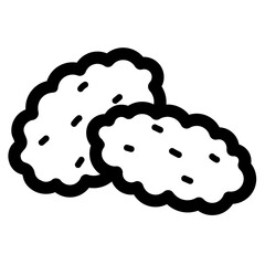 cracker line icon style