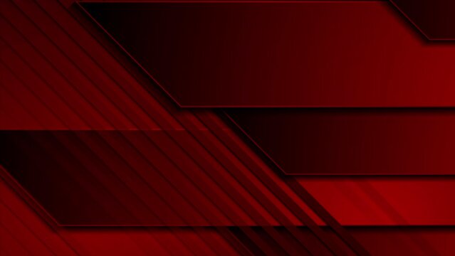 Dark red geometric tech abstract background. Seamless looping minimal motion design. Video animation Ultra HD 4K 3840x2160