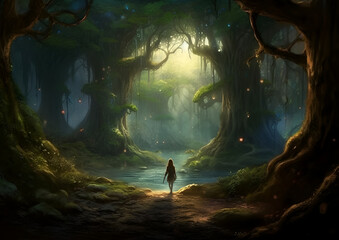 mystical forest. generative ai