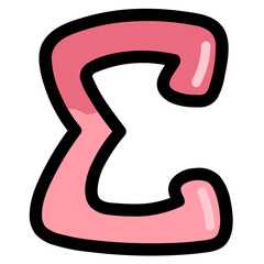 zigma filled outline icon style