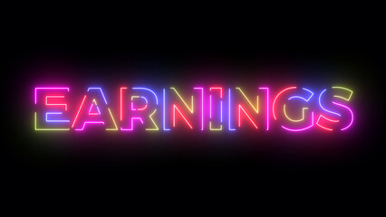 Obraz premium Warning colored text. Laser vintage effect. Infinite loopable 4K animation